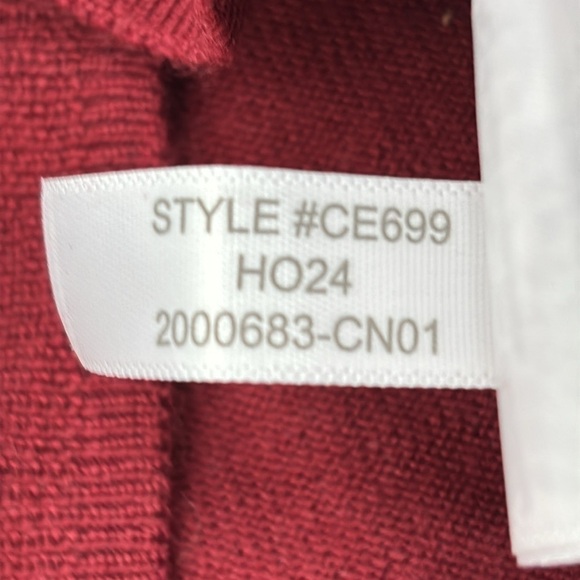 J. Crew Carolyn embellished crewneck burgundy sweater merino wool XS NWT CE699 - Picture 9 of 12